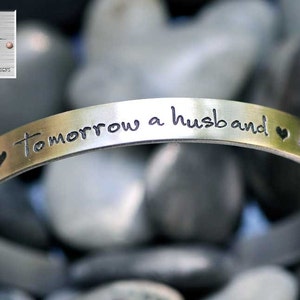 Today a Groom Tomorrow a Husband Always Your Son Mother of the Groom Personalized Hand Stamped Bracelet image 3