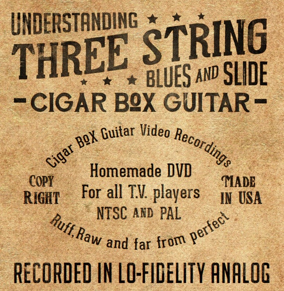 Cigar Box Guitar Old Timer - 3 - Three string guitar Slide and