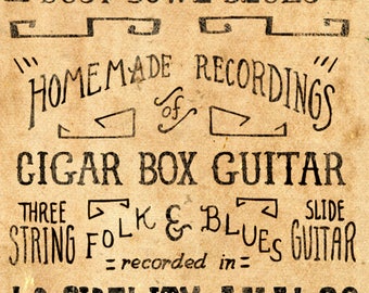 Cigar Box Americana 1920's & 30's  Homemade Guitar / 3 string music CD Delta Blues Antique slide guitar playing on old vintage amplifiers