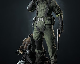 Big Boss (Metal Gear) Fan Art Figurine | 1/6–1/12 Scale Resin Statue | Hand-Painted on Request | Made to Order