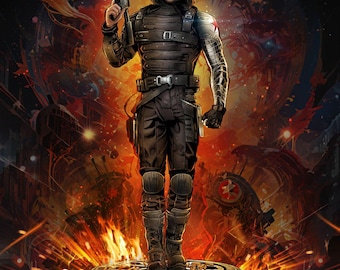 Winter Soldier Fan Art Figurine | 1/6–1/12 Scale Resin Statue | Hand-Painted on Request | Made to Order