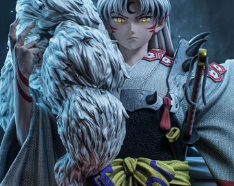 Sesshomaru FanArt | Scale Resin Statue Hand Painted Anime Figure