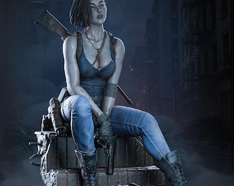 Jill Valentine Resin Statue | 1/6-1/12 Scale, Hand-Painted Fan Art