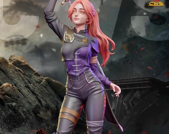 Maelle Fan Art Figurine | 1/6–1/12 Scale Resin Statue | Hand-Painted on Request | Made to Order