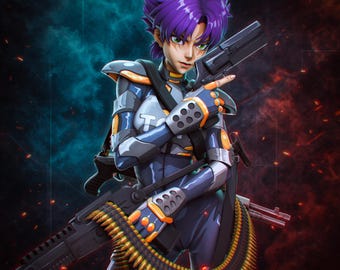 Konoko Morgan Resin Statue | 1/6-1/12 Scale, Hand-Painted Fan Art