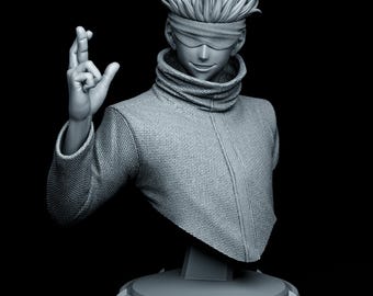 Gojo 1/4 Resin Bust | Hand-Painted Display Collectible Fan Art
