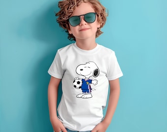 Adorable Football Fan Kids Tee | World Cup 2026 Cartoon Dog Shirt | World Cup 2026 Sports Apparel