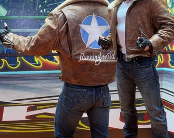 Terry Bogard Inspired Cosplay Jacket |  Running Wild Real Leather Jacket | KOF Fighter Costume