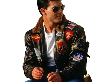 Tom Cruise Top Gun Inspired Jacket Maverick Cosplay  Bomber Jacket