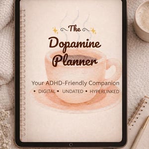 ADHD Digital Planner for GoodNotes, Dopamine Planner, iPad Daily Organizer, Undated Life Planner, Mental Health Tracker
