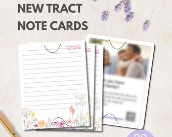 JW Tract Note Cards | Fits New JW Tracts | Pack of 20