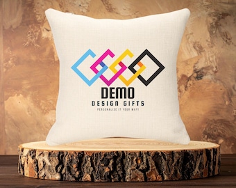 Cojín personalizado con logotipo de marca, 20 x 20 cm – Regalo promocional y de empresa personalizado
