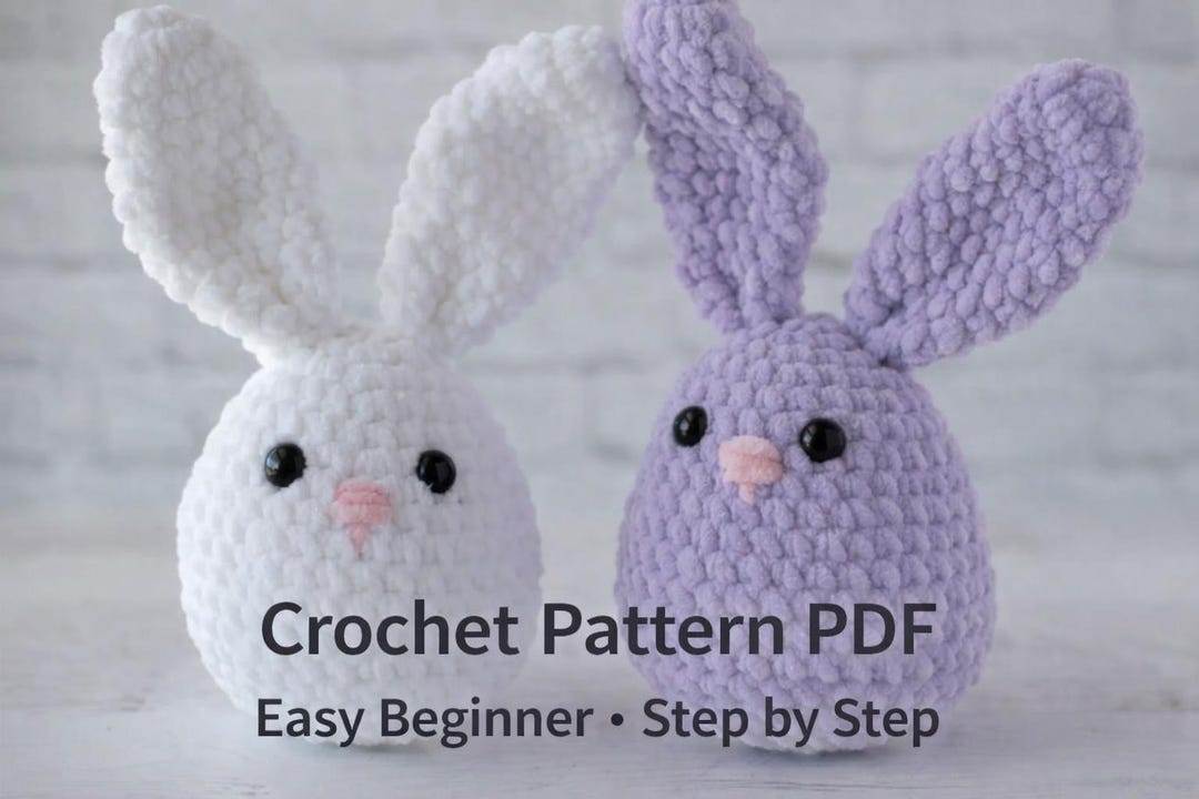 Simple Springting Rabbit Pdf Cute Bunny Crochet Pattern PDF – Amigurumi Easter Rabbits – Plush ...