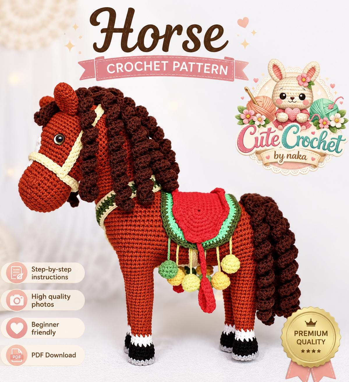 Cute Amigurumi Horse Toy Pattern
