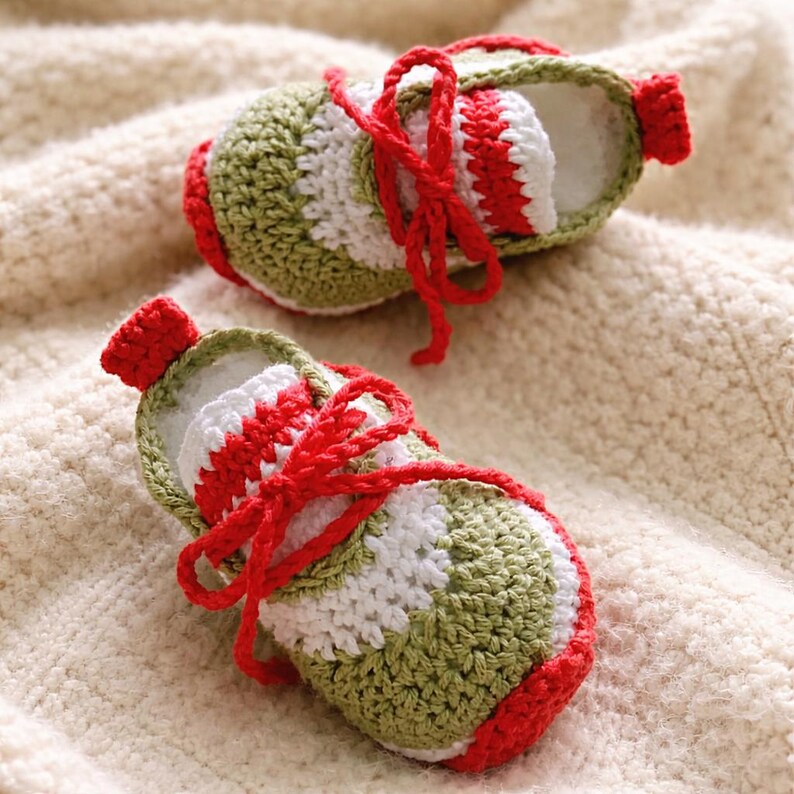 Crochet Baby Sneakers Pattern PDF – Sporty Newborn Booties – Easy Step ...