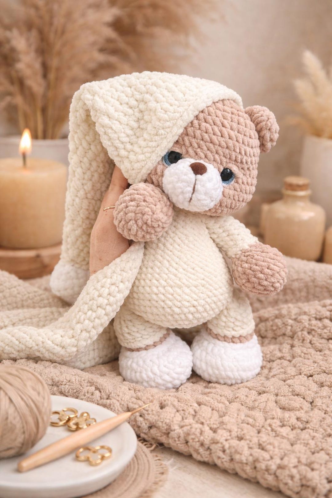 Amigurumi Crochet Teddy Bear Pattern PDF – Plush Bear Toy, Instant ...