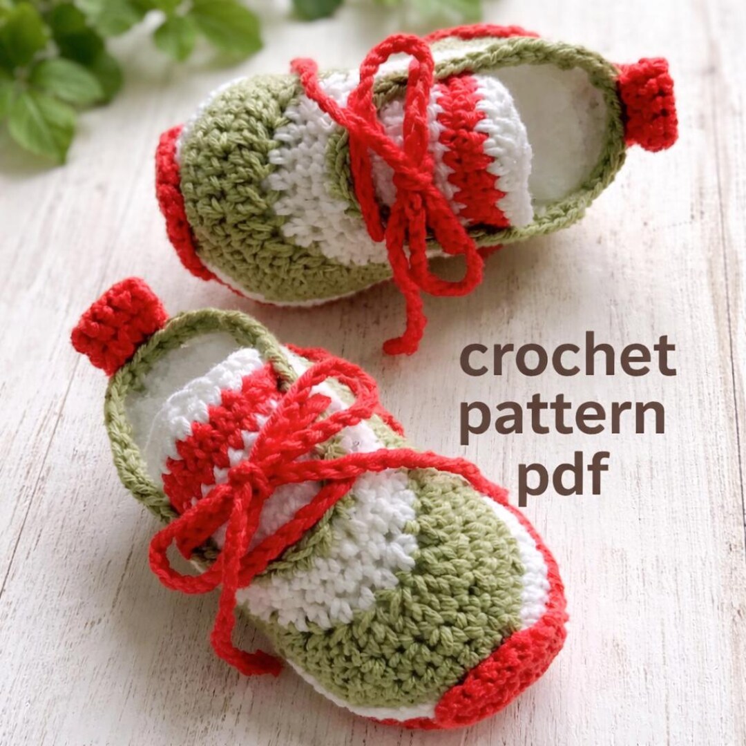 Crochet Baby Sneakers Pattern PDF – Sporty Newborn Booties – Easy Step ...