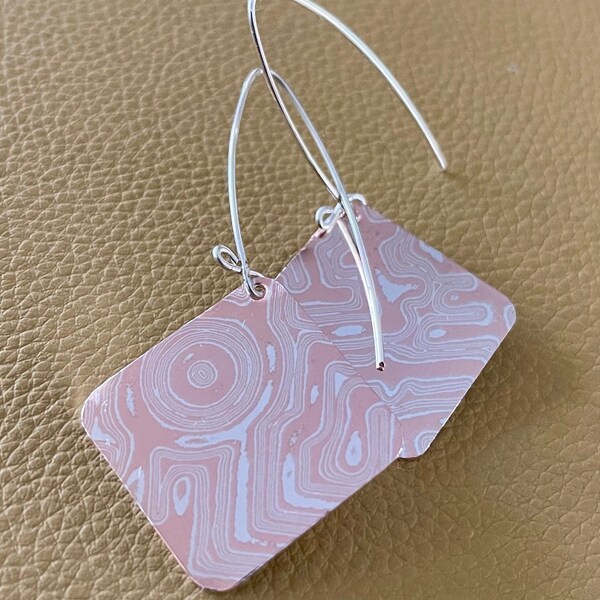 Mokume Gane Disc Earrings