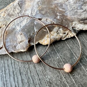 Rose Gold Endless Hoop with Stardust Bead