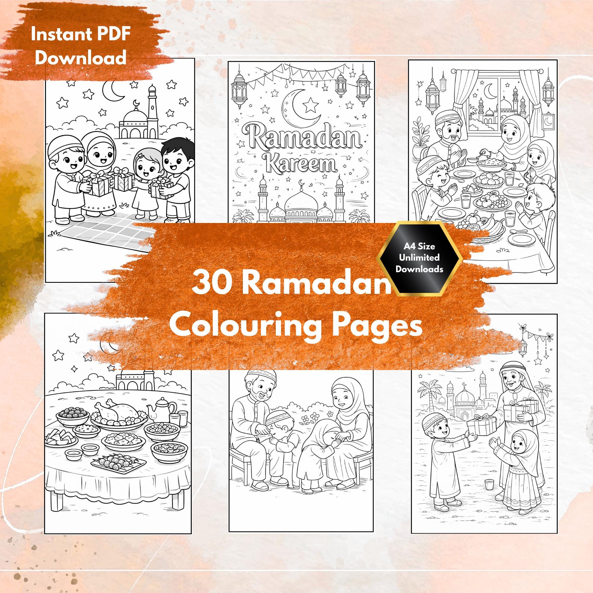 Ramadan Worksheets.pdf 30 Ramadan Coloring Pages for Kids Printable PDF – Islamic Coloring ...