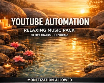 YouTube Automation Relaxing Music Pack – 30 Royalty-Free MP3 Tracks for Faceless Channels (Monetization Allowed)