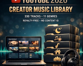 330 Royalty-Free Music Tracks Bundle | YouTube, TikTok Background Music (Digital Download)
