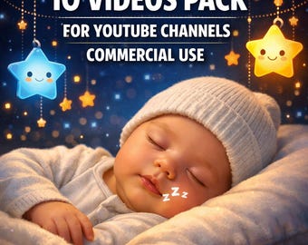 Baby Sleep Music Videos – 10 Hour Lullaby Pack, Commercial License (1080p MP4)
