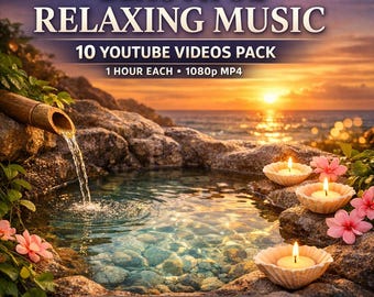 Beautiful Relaxing Music Video Pack – 10x 1 Hour MP4 1080p | Ready-to-Upload YouTube Content | Commercial Use License