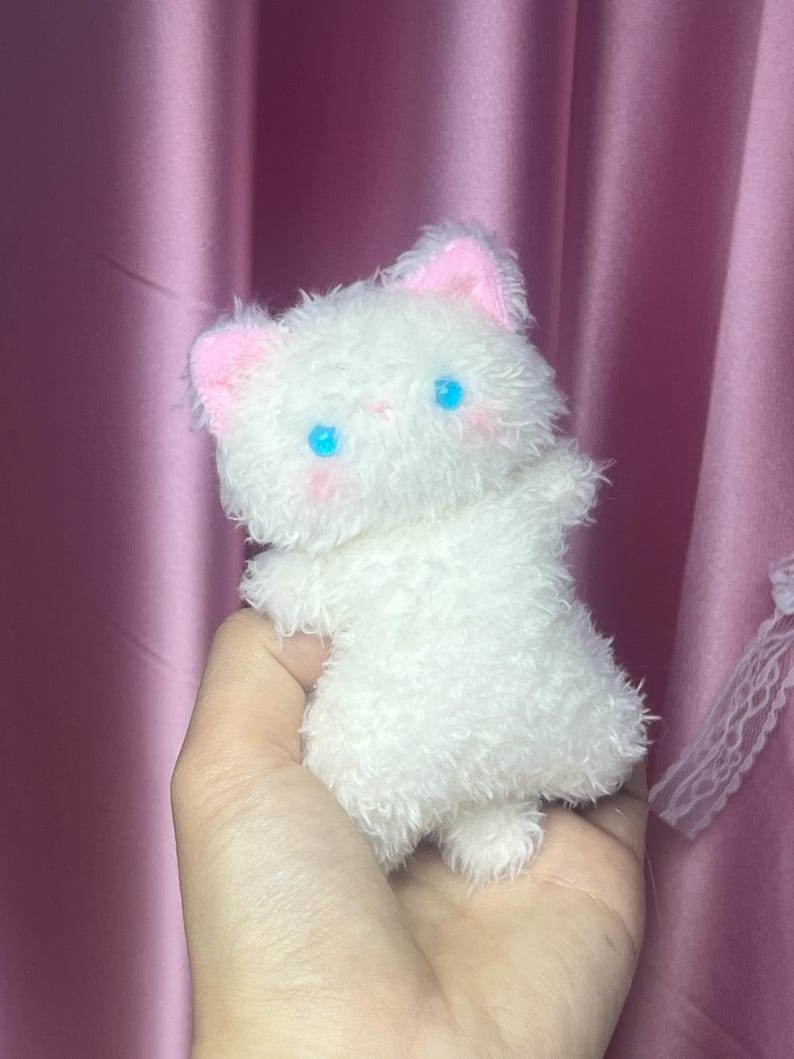 Pocket Bibi Squishy Cat Plush, Handgjord Plyschleksak, Plyschgåva bild 8