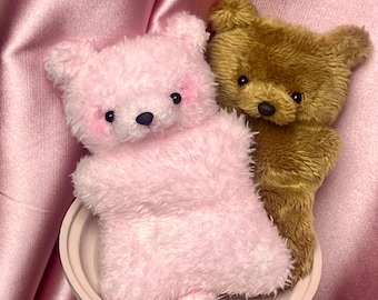 Viktad Squishy Bear Plysch, Handgjord Plyschleksak, Plyschgåva