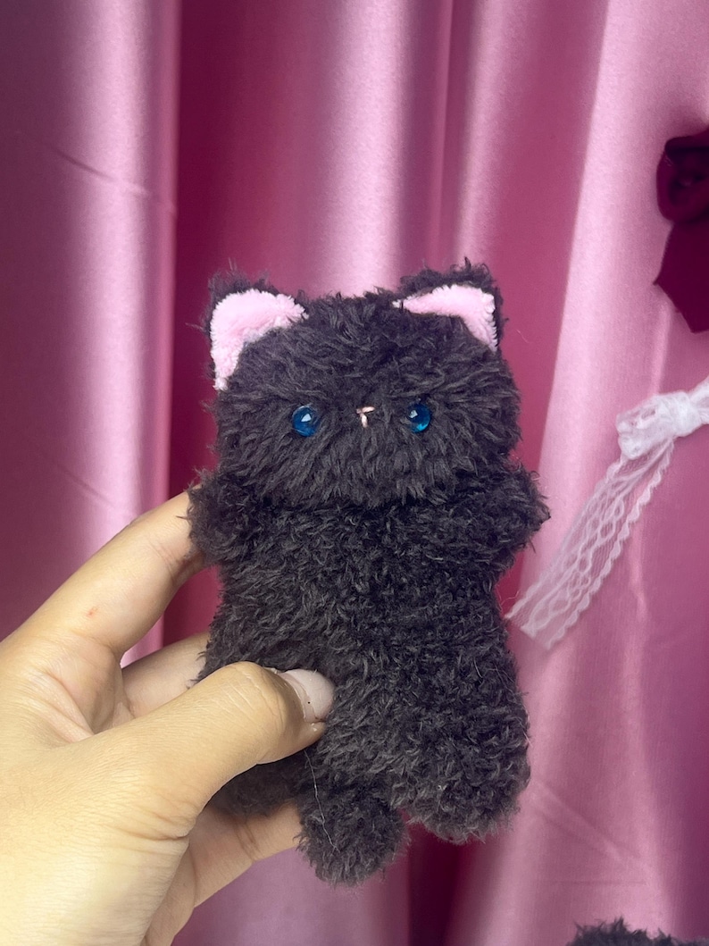 Pocket Bibi Squishy Cat Plush, Handgjord Plyschleksak, Plyschgåva bild 13