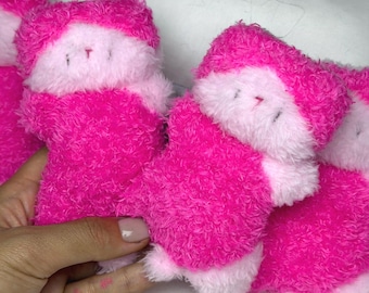 Squishy Pink Cat Plush, Handmade Plush Toy, Plushie Gift