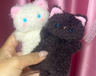 Peluche chat Bibi squishy, poche, peluche faite main, cadeau doudou