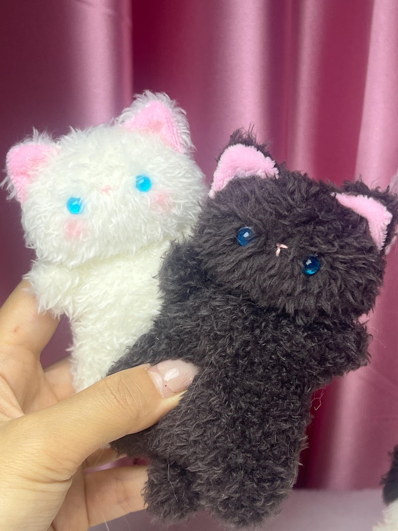 Pocket Bibi Squishy Cat Plush, Handgjord Plyschleksak, Plyschgåva bild 2