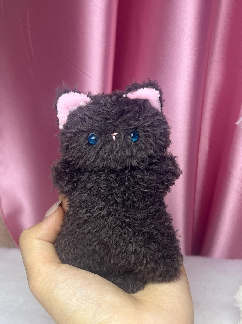 Pocket Bibi Squishy Cat Plush, Handgjord Plyschleksak, Plyschgåva bild 14