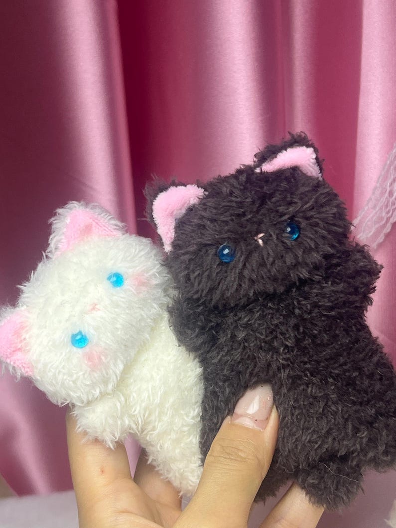 Pocket Bibi Squishy Cat Plush, Handgjord Plyschleksak, Plyschgåva bild 4