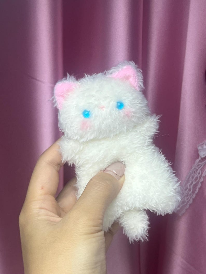 Pocket Bibi Squishy Cat Plush, Handgjord Plyschleksak, Plyschgåva bild 6
