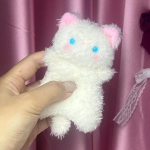 Pocket Bibi Squishy Cat Plush, Handgjord Plyschleksak, Plyschgåva bild 5