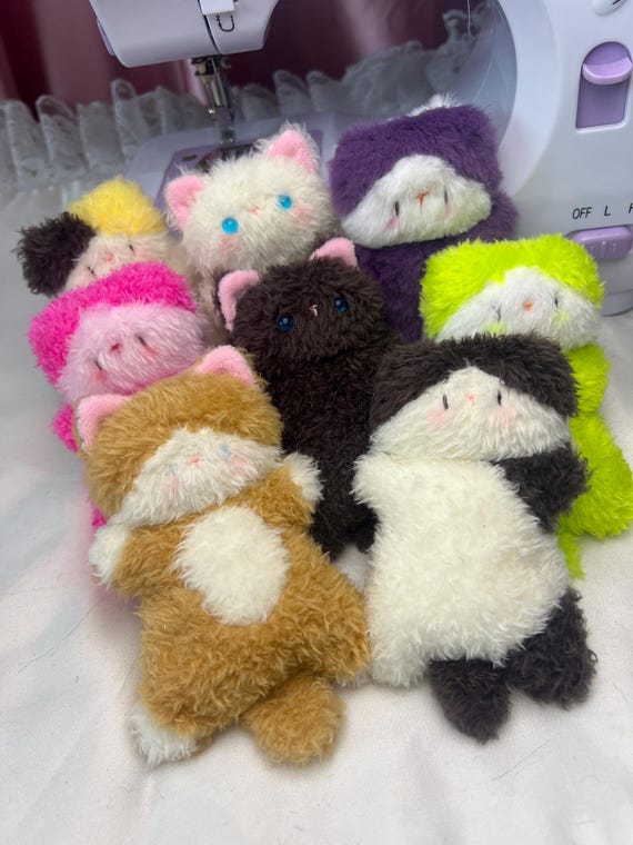 Squishy Cat Plush, Handmade Plush Toy, Plushie Gift