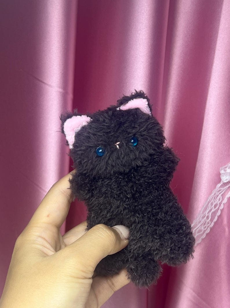 Pocket Bibi Squishy Cat Plush, Handgjord Plyschleksak, Plyschgåva bild 10
