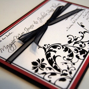 Jenna's Flourish Custom Pocket Wedding Invitation Sample image 1