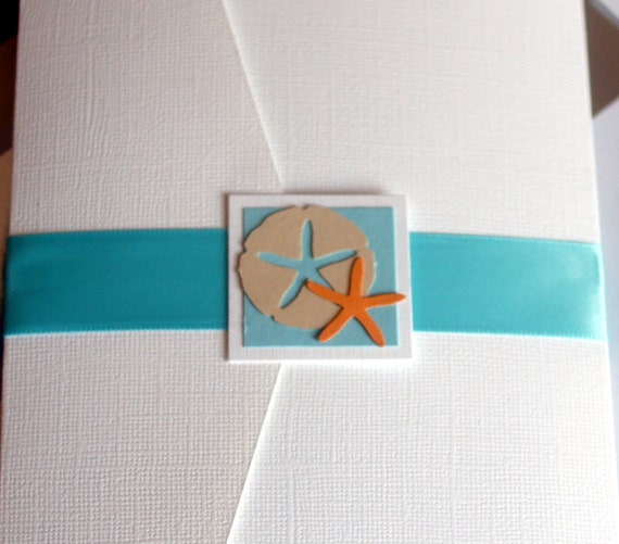 Lilly's Beach Custom Wedding Invitation Sample