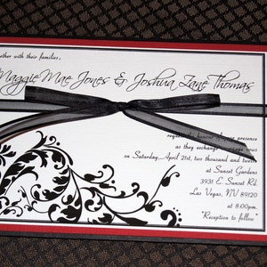 Jenna's Flourish Custom Pocket Wedding Invitation Sample image 2