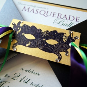 Ariannes Masquerade Sample Invitation