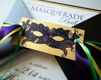 Ariannes Masquerade Sample Invitation