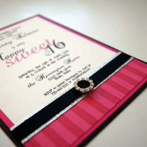 Lindsey&#39;s Custom Sweet 16 Party Invitation Sample