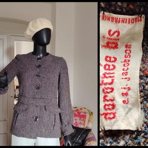 Circa 1978/80 Dorothée Bis multicolored flecked wool tweed jacket