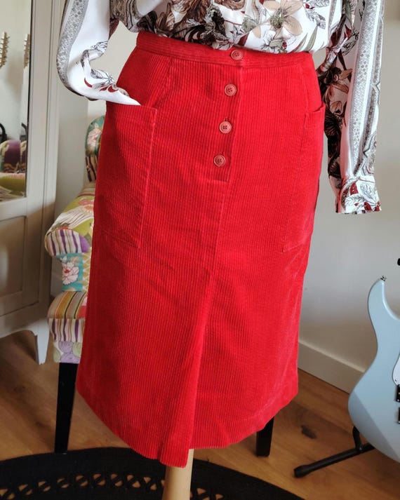 Cacharel, Early 80's french Cacharel corduroy skirt