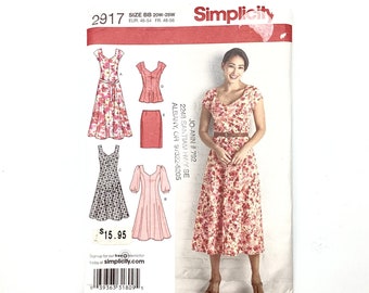 Simplicity 2917 Dress and Tunic Sewing Pattern for Women by Karen Z ,Sizes 20W-28W