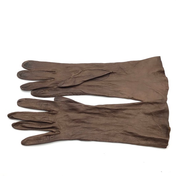 Kid Leather Gloves.  Women's Dress gloves.  Vinta… - image 5